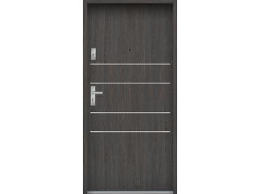 Zdjęcie: Drzwi wejściowe do mieszkań Bastion A-30 Wenge deska 80 cm prawe ODR KR CENTER