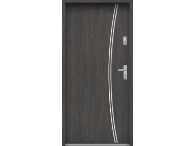 Zdjęcie: Drzwi wejściowe do mieszkań Bastion R-61 Wenge deska 90 cm lewe ODR KR CENTER