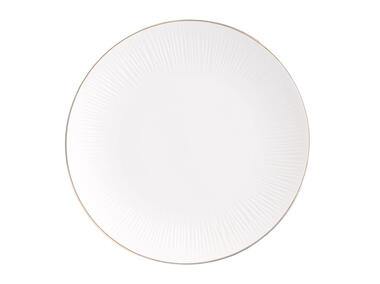 Zdjęcie: Talerz płytki Alessia Złota Linia 25 cm porcelana kremowa ALTOMDESIGN