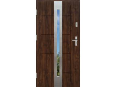 Drzwi zewnętrzne stalowo-drewniane Disting Nicolo 08 Orzech 90 cm lewe KR CENTER