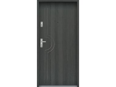 Drzwi wejściowe do mieszkań Bastion N-03 Grafit 80 cm (NW) prawe ODP KR CENTER