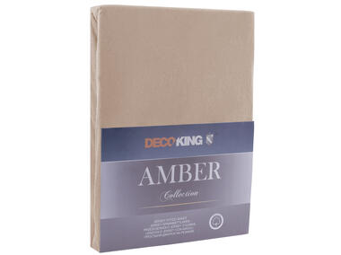 Prześcieradło Amber cappuccino 120-140x200+30 cm DECOKING