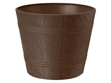 Zdjęcie: Doniczka drewnopodobna 22 cm brąz GARDEN LIFE