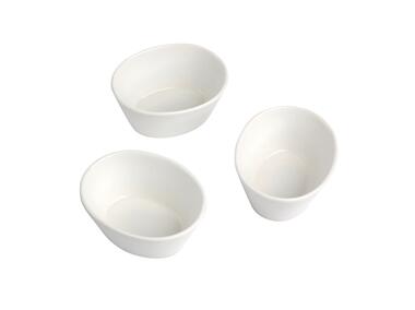 Zdjęcie: Zestaw 3 dipów Regular Owal 10 cm porcelana kremowa ALTOMDESIGN