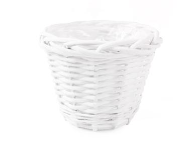 Zdjęcie: Osłonka wiklinowa z folią 15x15x12 cm biała okragła TIN TOURS