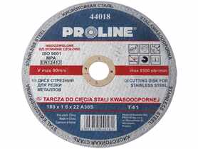 Tarcza do cięcia stali kwasowej T41, 180x1.6x22A36S PROLINE