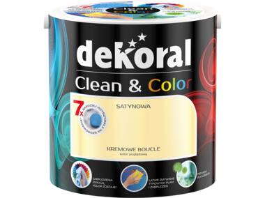 Farba do wnętrz Clean&Colour 2,5 L kremowe boucle DEKORAL