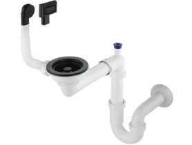 Syfon do zlewozmywaka granitowego 1-komorowego - Space-Saver Space-Saver nero DEANTE