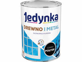 Emalia olejno-alkidowa drewno i metal czarny 0,9 L połysk JEDYNKA