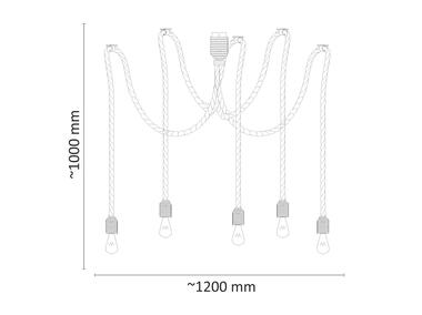 Zdjęcie: Lampa wisząca Rope Pajączek 5xE27 IL MIO