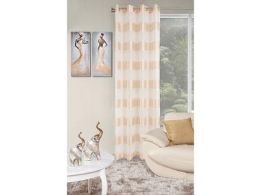 Zdjęcie: Zasłona Edith 140x250 cm kremowa na przelotkach EUROFIRANY
