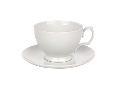 Zdjęcie: Filiżanka śniadaniowa Mariapaula biała 350 ml, Spodek 17 cm w opasce  ALTOMDESIGN
