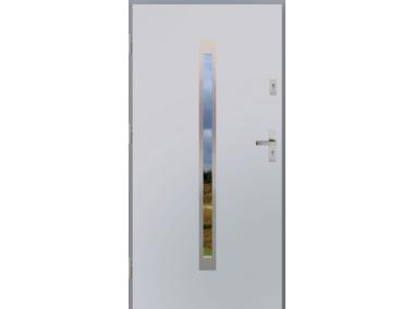 Drzwi zewnętrzne stalowo-drewniane Disting Otello 11 Biały 90 cm lewe KR CENTER