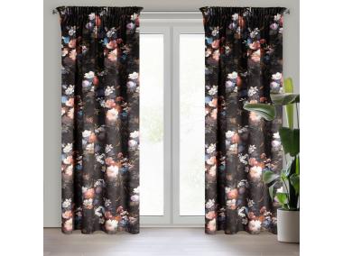 Zdjęcie: Zasłona gotowa Karen na taśmie 140 x 270 cm czarny EUROFIRANY