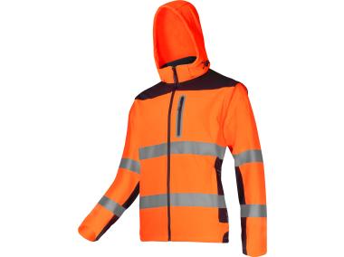 Zdjęcie: Softshell ostrzegawcza z odpinanymi rękawami, pomarańczowe, L, CE, LAHTI PRO