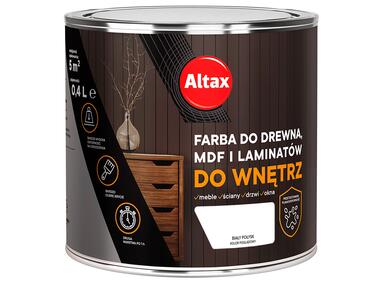 Zdjęcie: Farba do drewna,MDF i laminatów do wnętrz 0,4 L biały połysk ALTAX
