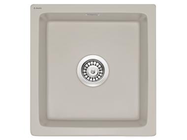 Zdjęcie: Zlewozmywak Sabor ceramiczny Cappuccino mat 1K B/O 450x478x215 + space saver DEANTE