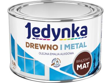 Zdjęcie: Emalia olejno-alkidowa drewno i metal brąz 0,36 L mat JEDYNKA