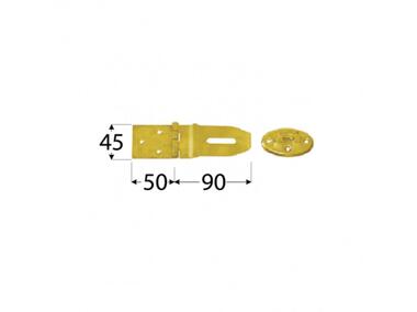 Zdjęcie: Zawias z zamknięciem prosty 7,5x2,5 cm ZZP25 DMX