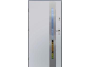 Zdjęcie: Drzwi zewnętrzne stalowo-drewniane Disting Otello 12B Biały 90 cm lewe KR CENTER