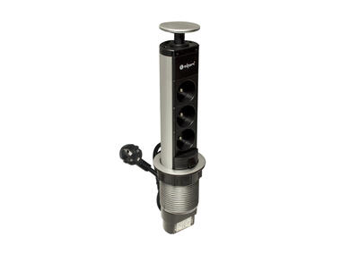 Listwa podblatowa 3 gniazda, 2xUSB, 1,4 m PF1203U DPM SOLID