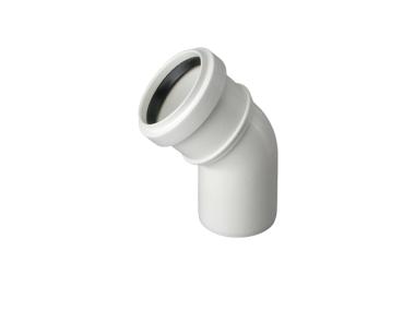 Kolano kanalizacyjne KW PP białe 32 45 stopni COMFORT