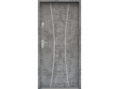 Zdjęcie: Drzwi wejściowe do mieszkań Bastion R-63 Beton srebrny 80 cm prawe ODO KR CENTER