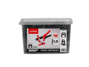 Zdjęcie: System poziomujący PRO-SP800 1,5 mm klipsy, 250 szt. wiadro 5 L PRO