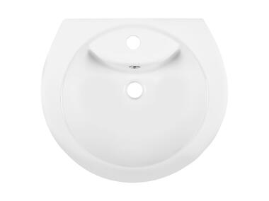 Zdjęcie: Umywalka ceramiczna ścienna z półpostumentem Amelia 51 cm KERRA