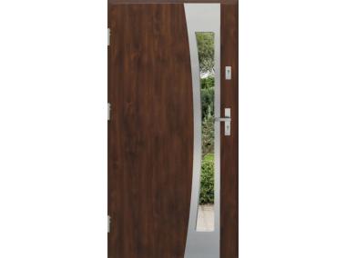 Zdjęcie: Drzwi zewnętrzne stalowo-drewniane Disting Otello 17B Orzech 90 cm lewe KR CENTER