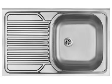 Zdjęcie: Zlewozmywak Tango dekor 1K Z/O 800x500x160, 2" + osprzęt DEANTE