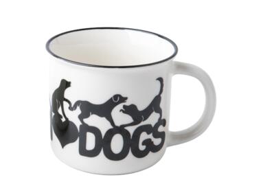 Zdjęcie: Kubek z wywiniętym rantem nbc 300 ml dekoracja Dogs ALTOMDESIGN