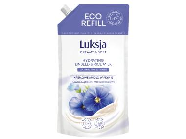 Zdjęcie: Mydło w płynie Creamy & Soft len i mleczko ryżowe 0,9 L zapas LUKSJA