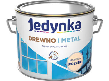 Zdjęcie: Emalia olejno-alkidowa drewno i metal kremowy 2,5 L połysk JEDYNKA