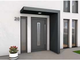 Daszek nad drzwi prostokątny 200x90x14,5 cm + ścianka prawa 14,5x90x220 cm antracyt GUTTA