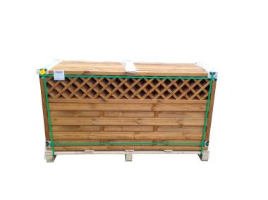 Zdjęcie: Płot ażurowy Trento 2 R34x44 prosty 180x90 cm złoty dąb SOBEX