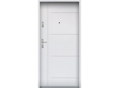 Drzwi wejściowe do mieszkań Bastion A-65 Biały 80 cm prawe ODO KR CENTER