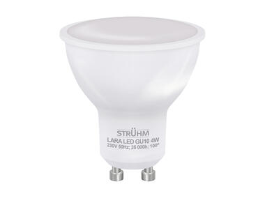 Lampa z diodami SMD LED Lara GU10 4 W WW barwa ciepłobiała 4 W STRUHM