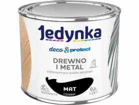 Emalia akrylowa Deco&Protect drewno i metal mat czarny 0,2 L JEDYNKA