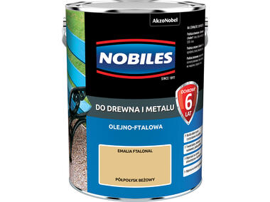 Zdjęcie: Farba ftalowa do drewna i metalu Ftalonal 5 L beżowy NOBILES