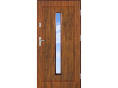 Zdjęcie: Drzwi zewnętrzne stalowo-drewniane Disting Mario 04 Dąb złoty 100 cm prawe KR CENTER