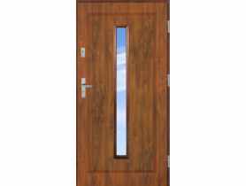 Drzwi zewnętrzne stalowo-drewniane Disting Mario 04 Dąb złoty 100 cm prawe KR CENTER