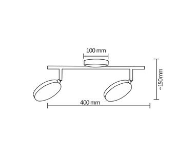 Zdjęcie: Listwa LED CAPRI 10222B 2x5W biała POLUX