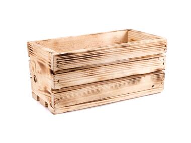 Zdjęcie: Skrzynka drewniana 30x18x15 cm opalana TIN TOURS