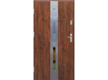 Zdjęcie: Drzwi zewnętrzne stalowo-drewniane Disting Otello 08 Dąb złoty 100 cm lewe KR CENTER