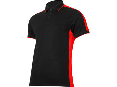 Zdjęcie: Koszulka Polo 190g/m2, czarno-czerwona, L, CE, LAHTI PRO