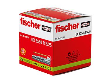 Zdjęcie: Kołek uniwersalny z kołnierzem i hakiem okrągłym Ux 8x50 mm R RH K NV FISCHER