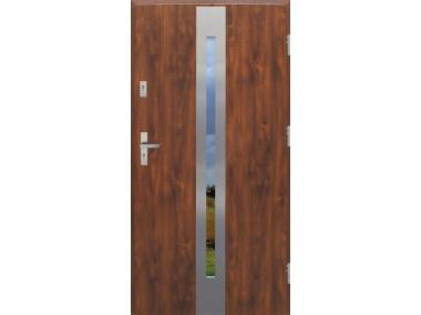 Zdjęcie: Drzwi zewnętrzne stalowo-drewniane Disting Otello 12 Dąb złoty 90 cm prawe zamek listwowy KR CENTER