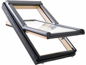 Okno obrotowe Designo R45, drewno, 74x140 cm z termo-blokiem WD ROTO