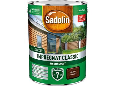 Zdjęcie: Impregnat ochronno-dekoracyjny hybrydowy Classic 4,5 L ciemny orzech SADOLIN
